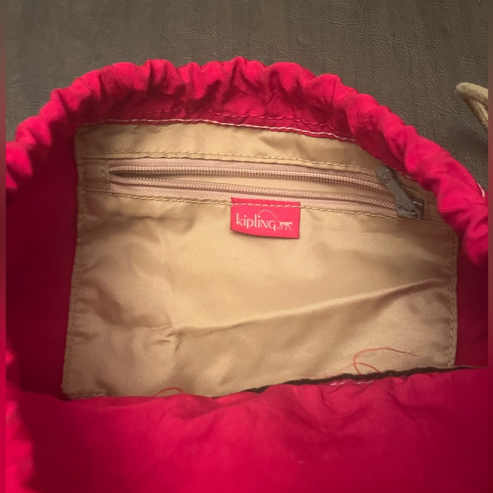 Kipling Red Backpack Drawstring - image 3